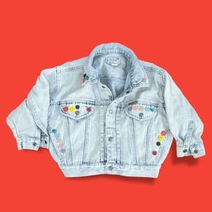 Vintage Jordache Acid Wash Jean Jacket 4T Kids Girls Buttons
